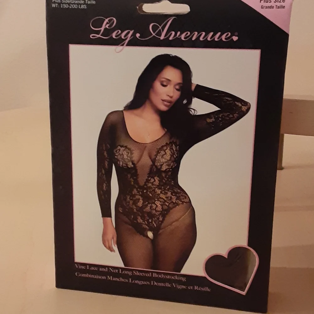 Plus Size Lace and Fishnet Bodystocking